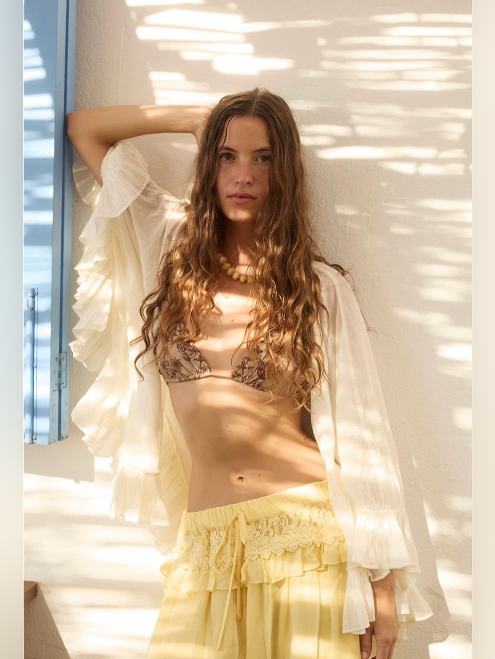 NWT Free People Beachside Blaze Tunic XS flowy ruffle